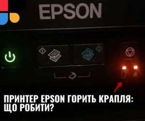 Принтер Epson горить крапля: що робити?
