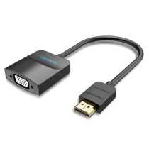 Перехідник HDMI to VGA Vention, 3.55mm jack, black (42161)