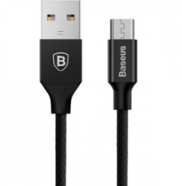 Кабель USB to microUSB Baseus Cafule, 1м, чорно-сірий (CAMKLF-BG1)