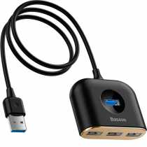 USB-Хаб Baseus Square Round, 1m (чорний)