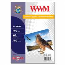 Фотопапір WWM A4 , 100 г/м кв , матовий , 100 арк. , (M100.100)