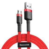 Кабель USB to microUSB Baseus Cafule,  2.4A 1м, червоний (CAMKLF-B09)