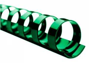 Пластикові пружини 10мм, зелений колір, Bindmark, (100шт)