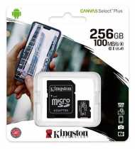 Карта пам’яті MicroSD 256Gb Kingston Canvas Select Plus (class 10 UHS-I  + SD адаптер)