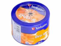 Диск DVD-R 4.7Gb Verbatim 16x, Bulk 50 (за ШТ)
