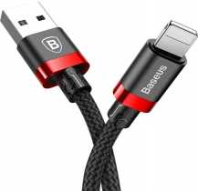 Кабель USB to Lightning Baseus Cafule A-19, 2.4А, 0.5м, red-black (CALKLF-A19)