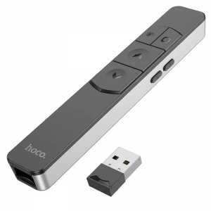 Лазерна вказівка для презентацій HOCO GM202 Smart PPT, silver (6942007634618)