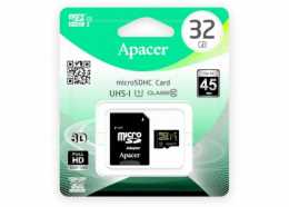 Карта пам’яті MicroSD 32GB Apacer UHS-I R85 class10 + SD адаптер (AP32GMCSH10U5-R)