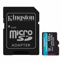 Карта пам’яті MicroSD 512Gb Kingston UHS-I U3 A2 Canvas Go Plus (class 10+SD адаптер) (SDCG3/512GB)