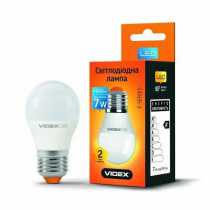 LED Лампочка Videx G45E, Е27, 7 Вт, 4100 К, (енергозберігаюча)