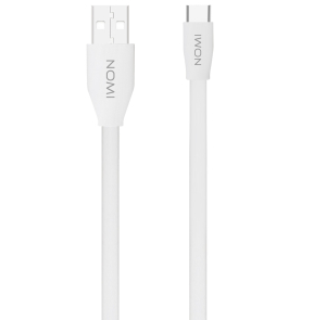 Кабель USB to Type-C Nomi DCF 0,15м, білий  (430319)