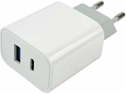 МЗП Mibrand MI-15 20W, USB-A + USB-C, білий (MIWC/15UCW)