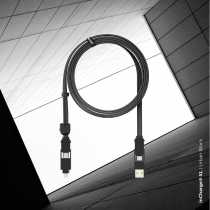 Кабель 2USB  to USB-C + Micro USB + Lightning  Rollingsquare inCharge® XL, 100W 2.0м, чорний