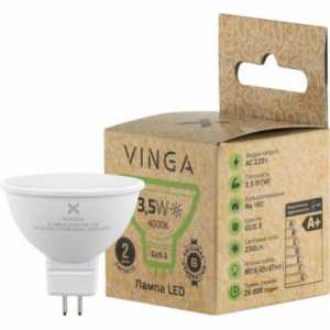 LED Лампочка Vinga,  GU5.3, 3.5Вт, 4000 К (енергозберігаюча)